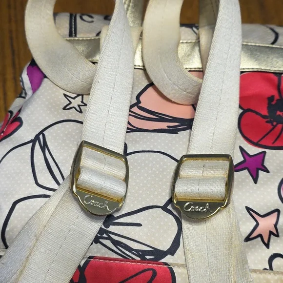 Coach Poppy Kyra Floral Backpack - Picture 10 of 16